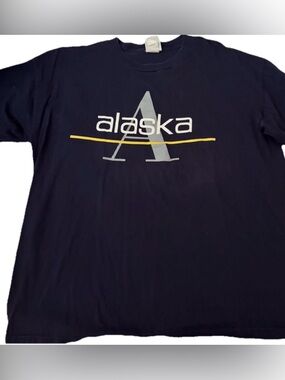 vintage alaska t shirt Size XL Blue Dynasty